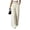 Beige, variant on Women's Lounge Pants Elastic High Waisted Wide Leg Full Length Pant Button Decorated Color Blocking Baggy Casual Stretchy Pants with Pockets Black S