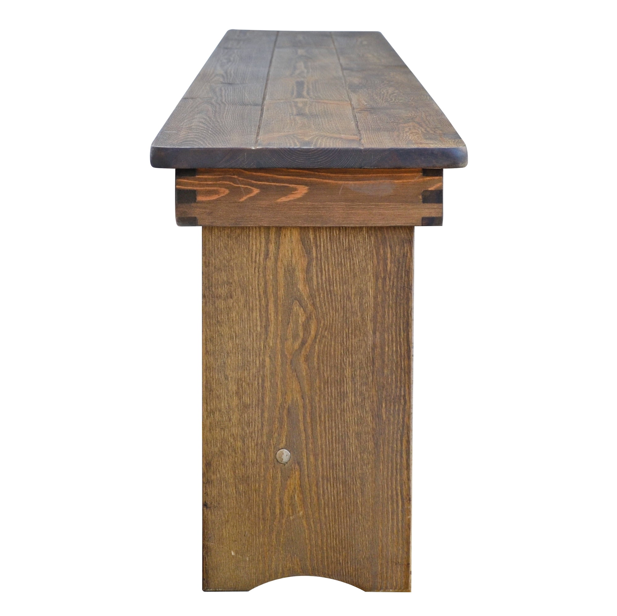 96 inch x 12 inch Farmhouse Pine Wood Rectangle Folding Bench - Rustic