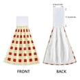 thumbnail image 4 of Red Cream Pattern Hand Towels 2 Pack Quick Dry Velvet Soft with Velcro Kitchen Bath 14x18in, 4 of 7