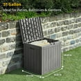 thumbnail image 3 of Caja de Almacenamiento EAST OAK 58x43x53cm 117L Impermeable Gris, 3 of 8