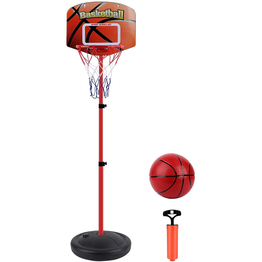 FiGoal Portable Basketball Hoop for Kids, Adjustable Height Up to 5