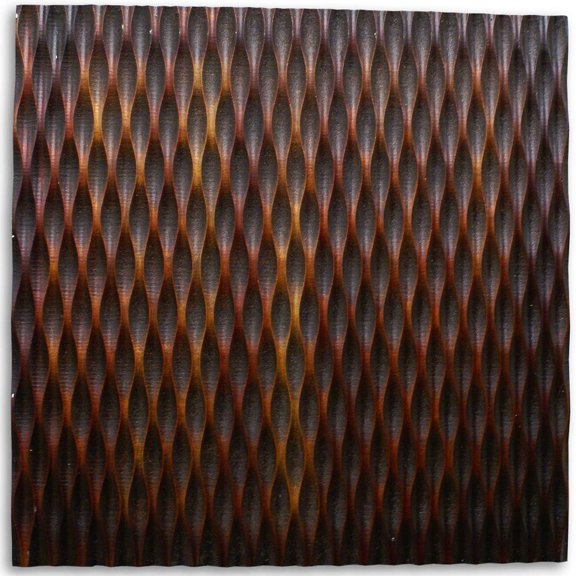 1" x 24" x 24" Brown, Metallic Ridge - Wall Art