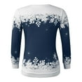 thumbnail image 3 of Brilliant Women Christmas Sweatshirts Women's Fashion Printed Loose T-shirt Long Sleeves Blouse Round Neck Casual Tops Sweatshirt Hoodies Clearance Clothes under $5.00, 3 of 4