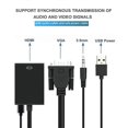 thumbnail image 5 of Adaptador Convertidor Yashi VGA a HDMI Full HD 1080P con Salida de Audio, 5 of 5