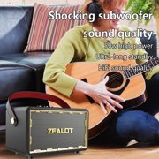 ZEALOT MT01 50W retro wireless speaker, portable subwoofer, dual docking, ultra-long battery life, 36-hour playback time, large speaker stereo