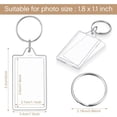 thumbnail image 2 of 150 Pack Clear Acrylic Photo Picture Keychain Blank Photo Insert Keyring DIY Personalize Favor for Family Friends, 2 of 7