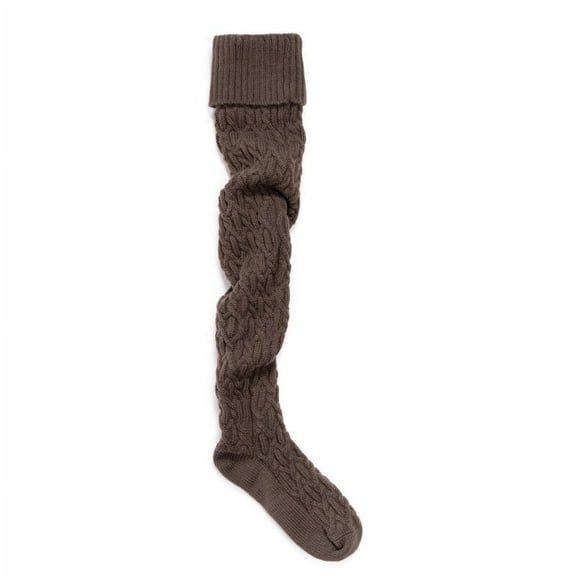 MUK LUKS Women's Chunky Cable Over the Knee Socks-French Chateau OS