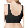 thumbnail image 2 of Just My Size JMS By Hanes Pure Comfort Women's Bralette, Moisture Wicking, Seamless Gravel Grey Heather/Black 2X, 2 of 5