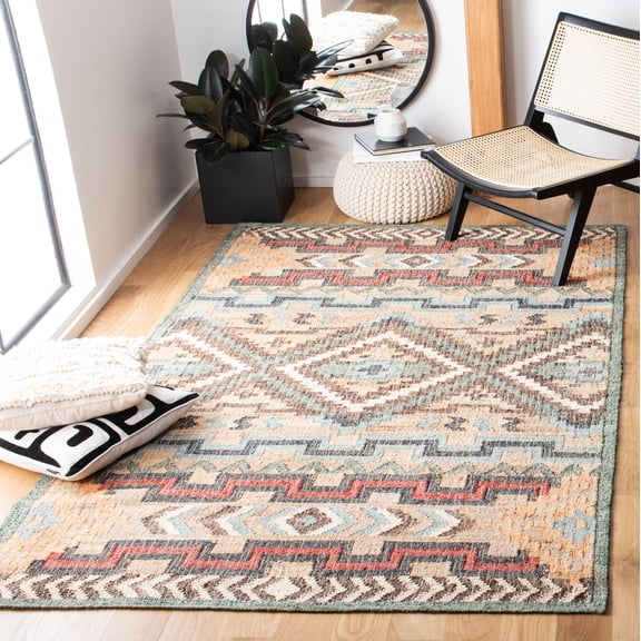 Safavieh Kilim Dewayne Tribal Area Rug, Natural/Blue, 6' x 9'