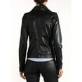 thumbnail image 2 of Noora Women's Black fitted Motorcycle leather jacket ST0333, 2 of 3