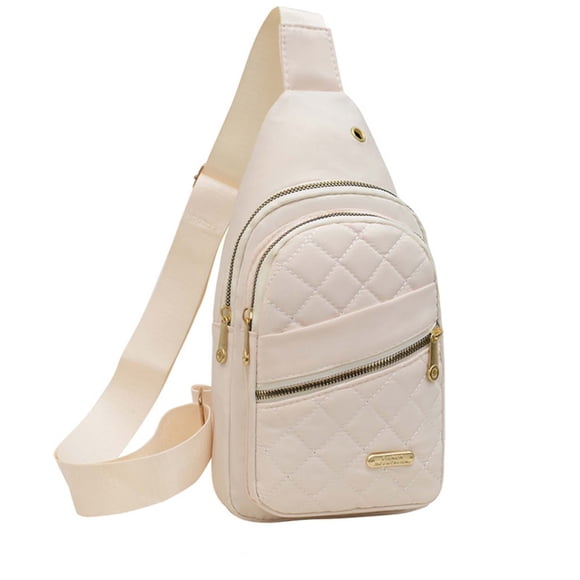 Gspmoly Crossbody Purses for Women, Fashion Women Zipper Small Sling Bag Crossbody Bags Travel Bag Earphone Hole Travel Outdoor Sports Women's Crossbody Handbags White Free Size