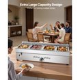 thumbnail image 2 of KFFKFF 4-Pan Commercial Propane Steam Table, Stainless Steel Food Warmer with Adjustable Heat and Drain Valve, Ideal for Outdoor Events, Restaurants, and Camping, 2 of 9