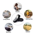 thumbnail image 5 of Women Memory Foam Slippers Comfort Wool-Like Plush Moccasin House Shoes Anti-Skid Sole Black,Size 8, 5 of 6