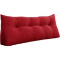 thumbnail image 7 of WOWMAX Large Bolster Triangular Reading Backrest Positioning Support Wedge Pillow Headboard for Day Bed Bunk Bed RV/Trailer with Removable Cover Red 47x8x20inch, 7 of 7