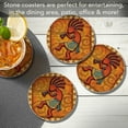 thumbnail image 2 of Thirstystone "Kokopelli" Round 4-Pack Absorbent Stone Coasters, 2 of 7