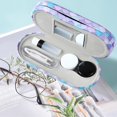 thumbnail image 2 of AITIME 2-in-1 Eyeglasses & Contact Lens Case, Portable Storage Kit with Marbling, Durable, Compact, Blue, 2 of 7