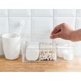 thumbnail image 4 of Rectangle Cotton Ball and Swab Holder Organizer with Lid, Dustproof,Waterproof,Clear Acrylic 3 Compartment Cotton Pad Container for Cotton Swabs, Q-Tips, Make Up Pads, Cosmetics and More, 4 of 5