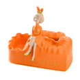 thumbnail image 2 of Sirena Chica Estatuilla Titulares de Pañuelos Dispensador de Servilletas 3D Lindo Titular de Pañuelos Faciales Caja de Pañuelos para Cocina Baño Tocad naranja Soledad Soportes de tejido, 2 of 10