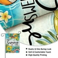 thumbnail image 3 of Sweet Summer Time Pool Small Decorative Garden Flag, Duck Swim Ring Ball Tropical Palm Leaves Yard Lawn Outside Decor, Flip Flops Seasonal Burlap Outdoor Home Decoration Double Sided 12.5 x 18, 3 of 6