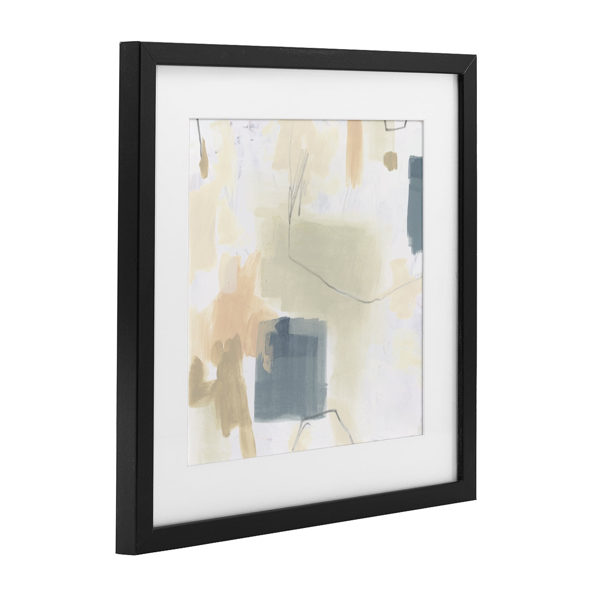 Stupell Industries Minimal Plaster Line Black Framed Print Under Glass, design by June Erica Vess