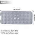 thumbnail image 4 of Bathtub Mats for Shower Tub Extra Long Non Slip Bath Mat, 39 x 16 Inch Shower Mat with Drain Holes and Suction Cups, Bath Tub Mat for Bathroom with Machine Washable (Opaque Gray), 4 of 5