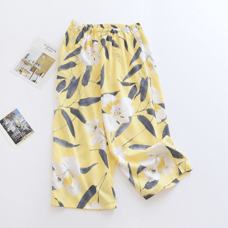 

Xerarch Capri Pants Women s Summer Thin Cool Cotton Pajamas Have Side Pockets To Wear Sunscreen Home Pants Cotton Loose Anti Mosquito Pants