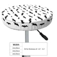 thumbnail image 4 of Round Bar Stool Seat Covers, cool black bats halloween Elastic Round Chair Cover Stool Seat Slipcover Bar Stool Cushions Round Pad for 12-14 inch, 4 of 7