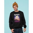 thumbnail image 2 of NASA Nasa Retro Sunset And Grid Sweatshirt Men -NASA Designs, Male Small, 2 of 4