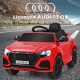 thumbnail image 4 of Costway Kids Ride On Car 12V Licensed Audi RS Q8 with Remote Control Lights Music Red, 4 of 10
