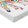 thumbnail image 2 of Ambesonne Funny Fitted Sheet, Rainbow Inspired Zebra Motifs, Queen Size, Multicolor, 2 of 3
