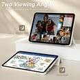thumbnail image 3 of Aoub Case for iPad (a16) 11th 10th Generation 11 inch / 10.9 inch 2025 / 2022, Auto Wake/Sleep, Tri-fold Stand Smart Case Soft TPU Back Case, White, 3 of 7