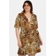 thumbnail image 1 of Vestido escote cruzado Roman Fashion Talla Extra 4266 Animal print cafe, 1 of 6