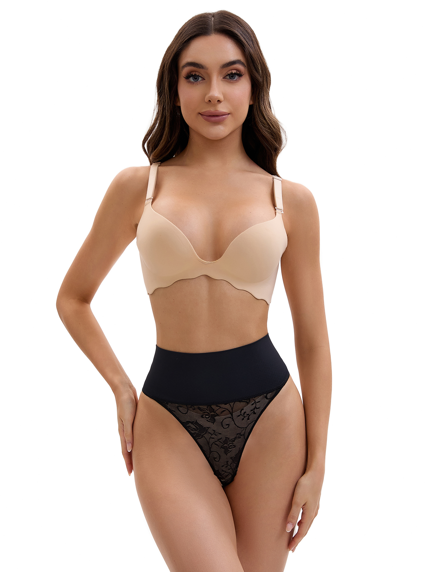 Unique Bargains High Waisted Breathable Stretch Lace Briefs XL Black