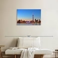 thumbnail image 2 of Elephant Stock Toronto Wall Art - Horizontal Canvas Wall Art - Living Room Wall Decor - Places Canvas - Blue And Orange Decor - 30" x 20", 2 of 8