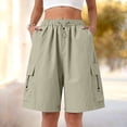 thumbnail image 4 of CAIVO Women Utility Shorts For High Waist Shorts With Minimalist Design Summer Casual Wear For Everyday Style Simple Outdoor Work Solid Color Bottoms, 4 of 5