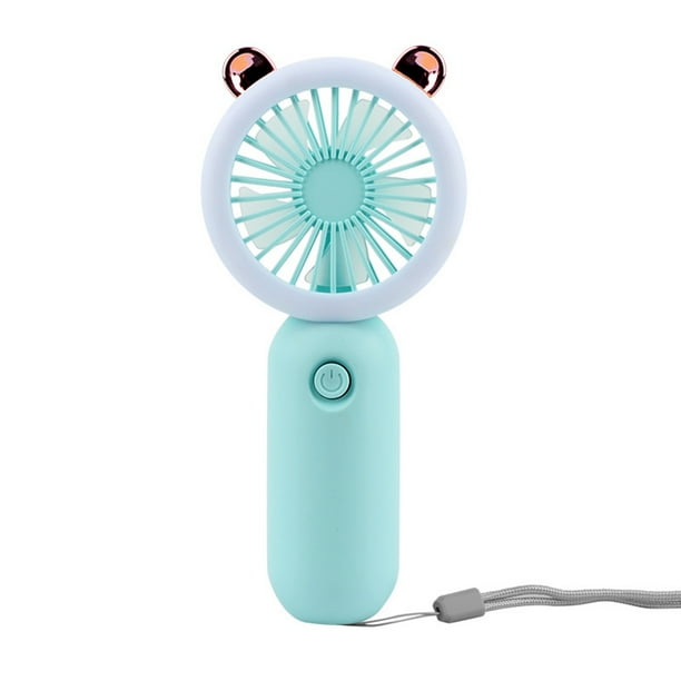 Mini Ventilador de Mano Inteprter Recargable Lago Azul