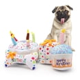 thumbnail image 5 of Safe Bone Shape Birthday Cake Bite Resistant Durable Dog Accessories Dog Toy Furry Toys Puppy Chew Toy 3, 5 of 8