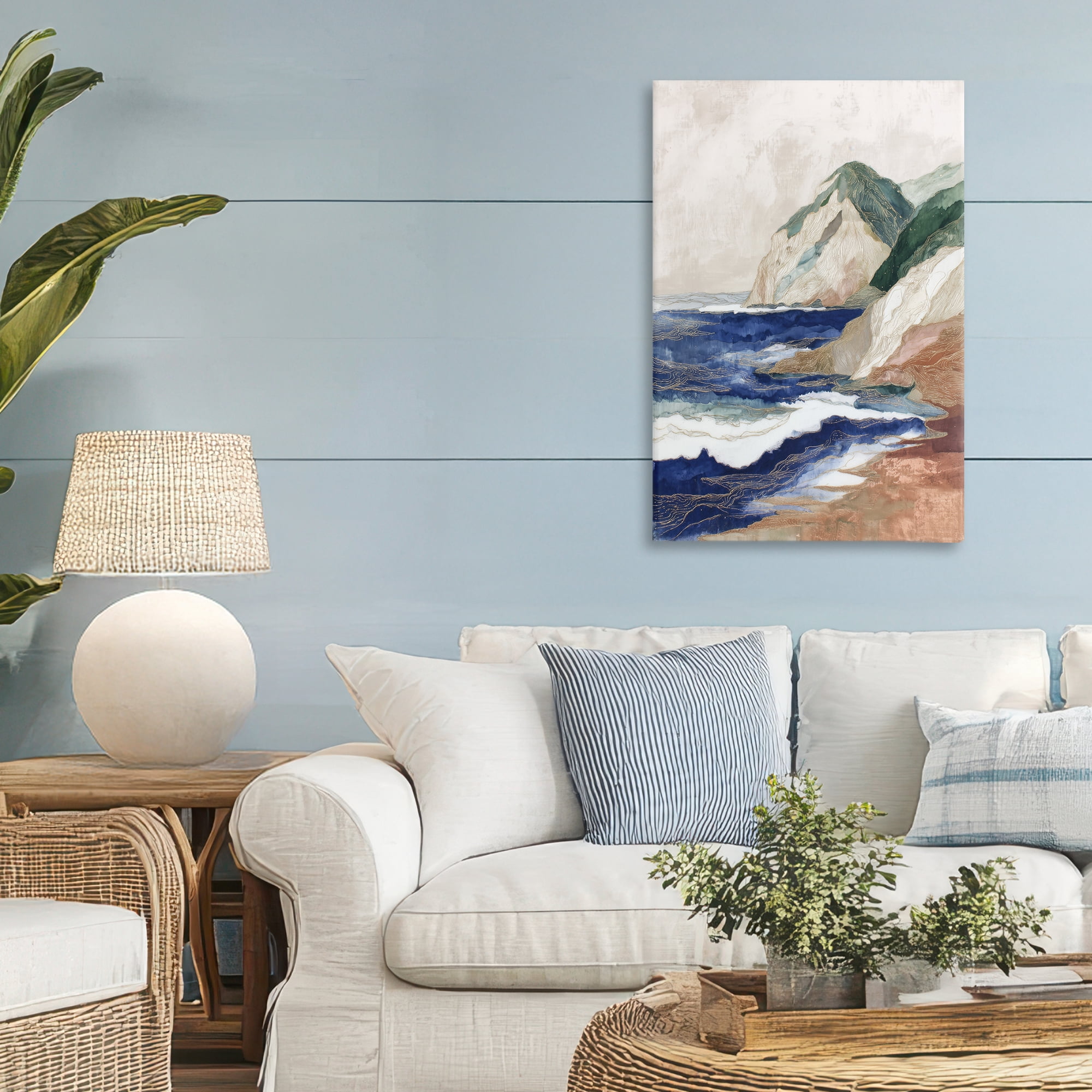 Stupell Industries Cliff Next To The Sea Canvas Wall Art, design by Chromatic Storm Studio