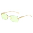 thumbnail image 1 of Gafas de sol cuadradas decorativas sin marco de color para hombres y mujeres, gafas de sol retro de metal, 1 of 6