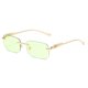 thumbnail image 1 of Gafas de sol cuadradas decorativas sin marco de color para hombres y mujeres, gafas de sol retro de metal, 1 of 6
