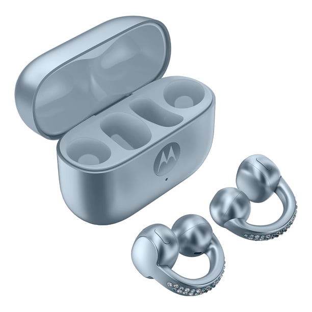 Motorola Moto Buds Loop con sonido de Bose con cristales de Swarovski® (azul deshielo)