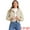 Beige, variant on DARING DIVA Women's Outwear Baggy Padded Cropped Bomber Jacket M Dark Yellow
