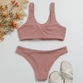 thumbnail image 6 of Sngxgn Women's Bikini Swimsuit Front Cross up Two Piece Bathing Suit(Pink,M), 6 of 7