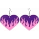 thumbnail image 1 of Colorful Flame Acrylic Earrings Punk Fire Heart Burning Dangle Drop Earrings Transparent Funny Geometric Acrylic Flame Earrings for Women Girls, 1 of 2