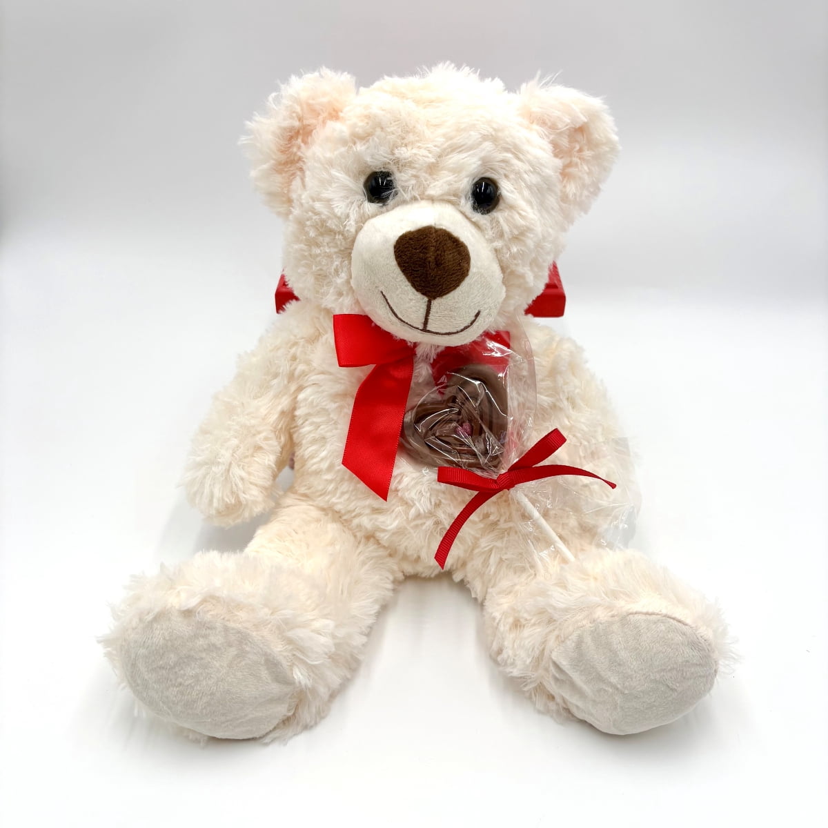Valentine's Day Kids Gift Basket 14"Bear, Arts & Crafts, Stickers, Lollipop & Breakable Heart