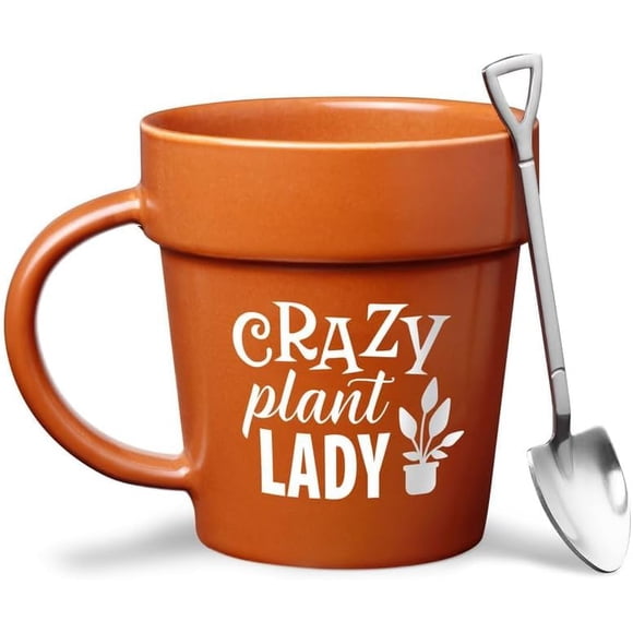 Taza para maceta VELENTI con adorno de pala metálica