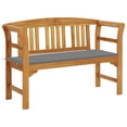 thumbnail image 6 of vidaXL Outdoor Patio Bench Garden Park Bench with Cushion Solid Wood Acacia, 6 of 72