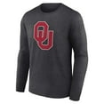 thumbnail image 2 of Men's Charcoal Oklahoma Sooners Logo Long Sleeve T-Shirt, 2 of 3