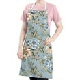 thumbnail image 5 of Pioneer Flower Floral Print Pattern Apron-Garden Aprons for Women with Pockets-Cotton Linen Waterproof Kitchen Cooking Gardening Aprons Adjustable for Kitchen,Cooking,BBQ and Salon 33x27 Inch, 5 of 7