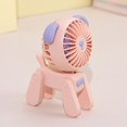 thumbnail image 5 of 1PC Deer/Dog Portable Handheld Battery Powered Fan, 500mAh USB Rechargeable Battery Operated Fan Desk Fan Mini Small Fan, 5 of 5
